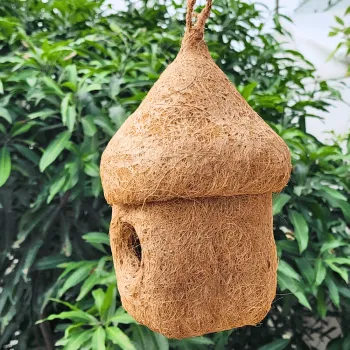 Tribe Hut Shape Coir Bird House